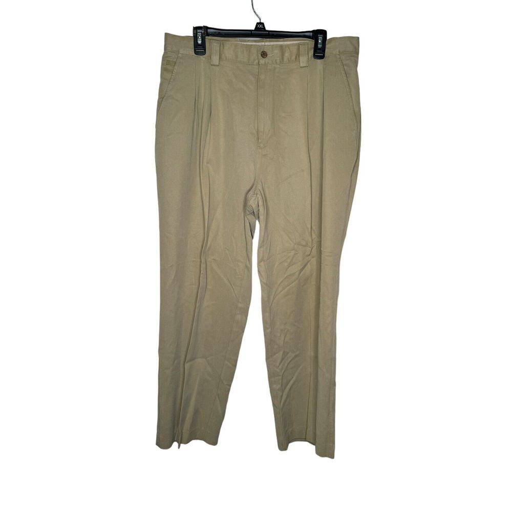 Tommy Bahama Men's‎ Pants Chino Pleated Hi-Rise Straight Leg Relax Beige Size 36